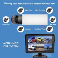 10.1 pouces écran tactile 1080P AHD système de moniteur de caméra de véhicule 6 canaux caméras de recul pour camion/Bus/ RV caméra avant inversion