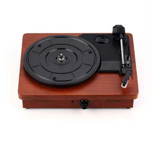 Tocadiscos de Vinilo de Madera en Oferta con Altavoces, Bluetooth, USB, Radio FM, Tocadiscos Vintage Personalizado, Reproducción de 3 Velocidades, Decoración de Audio para el Hogar - Product Image 2