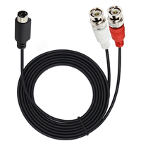 DVD PC TV Mini-DIN 4-Pin S-Video Stecker auf 2BNC Buchse Koaxial Twisted-Pair PVC-Ummantelung AV Audio-Video-Stromkabel
