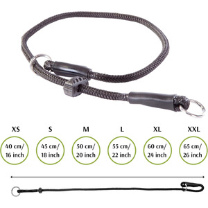สายจูงสุนัขแบบ P-Chain ป้องกันการกระชาก ทำจากไนลอน ขนาด 40 ซม. 45 ซม. 50 ซม. 55 ซม. 60 ซม. 65 ซม. สำหรับสุนัขขนาดกลางและขนาดใหญ่ อุปกรณ์ฝึกเดิน - Product Image 2