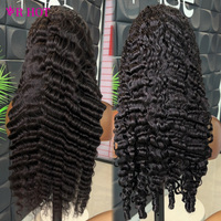 Perruques de cheveux humains bouclés birmans de 30 pouces, densité 300% 400%, avec dentelle HD 13x4 13x6, sans colle, pour femmes