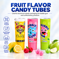 Tubes d'emballage en aluminium et plastique haute barrière avec logo personnalisé, impression UV, bouchon à vis pour fruits, bonbons, confiture 12,7-35 mm