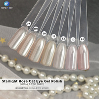 Vernis Gel Effet Œil de Chat Rose Réfléchissant, Sans HEMA ni TPO, Vernis Gel Effet Œil de Chat Rose Starlight, Vernis Gel Effet Œil de Chat Magnétique Rose, OEM ODM pour Ongles