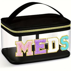 Bolsa de Almacenamiento de Mahjong Transparente de PVC con Letras Bordadas, Gran Capacidad, Portátil, Impermeable, con Cierre - Product Image 4