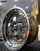 NJQS Meister S1 3P 10.5X9.5 24 Jante de travail en aluminium à déport profond, centre couleur Gun Metal, 5X114.3 VS KF VSKF S1R-FS2 Poli, Nouveau