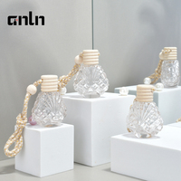 Diffuseur de parfum pour voiture à suspendre, flacon vide en verre mat avec bouchon à vis, pour huiles essentielles et arômes