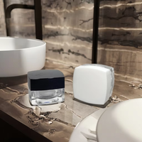 Vente en gros de pots à crème carrés en acrylique à double paroi 5g 10g 15g Emballage cosmétique vide avec bouchon à vis et couvercle Modèle AR05