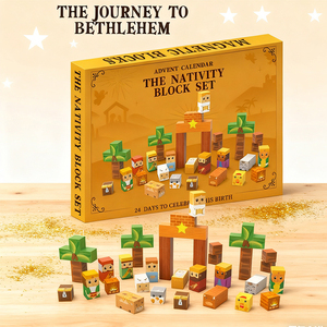 24 jours bas de noël compte à rebours nativité ensemble Figurines scène compte à rebours calendrier de l'avent tige jouet blocs magnétiques - Product Image 3