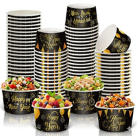 Bol à salade en papier jetable, écologique, biodégradable, compostable, recyclable, pour restaurant, construction robuste, compatible congélateur