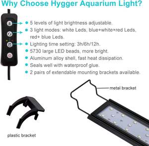 Éclairage à led <span class=keywords><strong>pour</strong></span> aquariums avec supports extensibles en alliage d'aluminium, lumière d'<span class=keywords><strong>aquarium</strong></span> à led <span class=keywords><strong>bleu</strong></span> rouge <span class=keywords><strong>pour</strong></span> <span class=keywords><strong>aquarium</strong></span> d'<span class=keywords><strong>eau</strong></span> <span class=keywords><strong>douce</strong></span> - Product Image 2