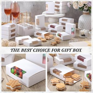 Boîtes à savon en kraft blanc avec fenêtre transparente, boîtes d'emballage pour savon <span class=keywords><strong>fait</strong></span> main, petite boîte cadeau pour le bricolage - Product Image 6