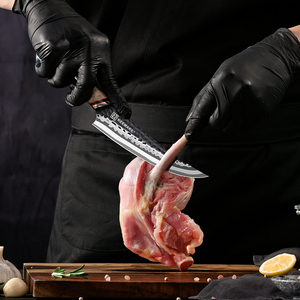 热卖大马士革钢刀片日本圆角刀5.5英寸超锋利树脂手柄厨房刀 - Product Image 4