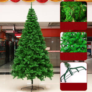 Pohon Natal PVC PINE Grosir, Pohon Natal Artifisial Hijau Besar Bergaya Rustic, Dekorasi Ramah Lingkungan dengan Alas Logam - Product Image 4