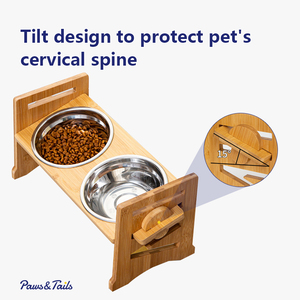 OEM High Quality Durable Pet Bowl Elevated Dog <strong>Cat</strong> <strong>Food</strong> Stand <strong>Holder</strong> with Eco-Friendly Stainless Steel Bowls - Product Image 4