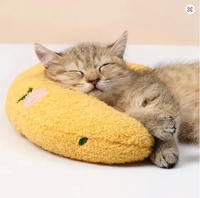 Coussin rond en peluche super doux en forme de lune pour chats et chiens, utilisation en extérieur toute saison