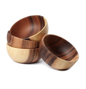 Luxury Wood Bowl Custom Design Eco Friendly Natural Wood Bowl Home and Garden <b>Table</b> <b>Top</b> Dinner Ware Bowl - Product Image 6