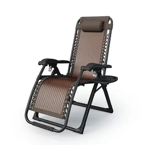 フットレスト付きビーチ折りたたみ椅子リクライニングレジャー家具ポータブル調節可能