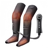 Appareil de massage des jambes à ondes d'air intelligentes avec airbag, pétrissage et thérapie chauffante pour la relaxation musculaire et le soin des genoux/cuisses/mollets/pieds