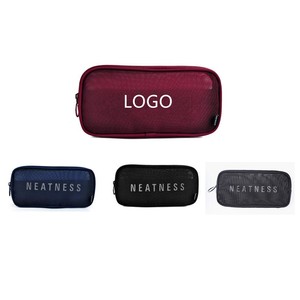 Neceser de viaje de malla de nailon, neceser impermeable con estampado personalizado, organizador de artista de maquillaje - Product Image 6