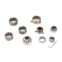 Jeu de forets et de douilles d'emboutissage diamantés 10 mm M14 en acier allié à queue droite pour le perçage du verre