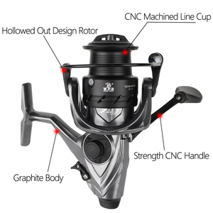 Mulinello da Pesca Spinning 7+1 Cuscinetti a Sfera Scarico Anteriore e Posteriore Forza 5.1:1 4000-6000 Bobina Interamente in Metallo - Product Image 6