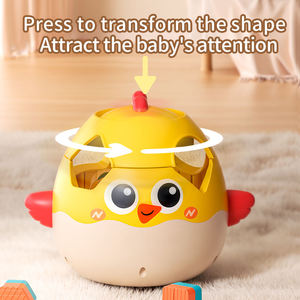 Montessori Sorting Geometric Block Pairing Multifunction Cartoon <b>Egg</b> Rotation Change Shape Block Matching Game Educational Toys - Product Image 6