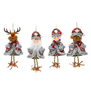 Christmas decorations, Santa Claus ornaments with <b>bells</b>, Christmas tree accessories, fabric ornaments. - Product Image 5