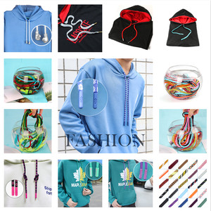 Ylds Tùy Chỉnh Odm Chất Lượng Cao Polyester Dây In Ấn Logo Vòng Hoodie Dây Dây Dây Kéo Hoodie Dây Giày Với Kim Loại Lời Khuyên - Product Image 5