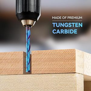 Thêm dài xoắn ốc Router bit upcut 1/4 inch Shank rắn Carbide CNC Router bit với Nano lớp phủ màu xanh CNC bit End Mill - Product Image 6