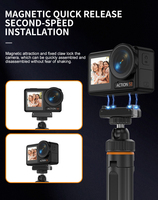 Adaptateur de fixation pour caméra d'action KC09 avec trou de vis 1/4 pouce et base plate pour perches d'extension de vlogging
