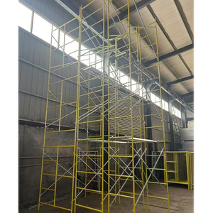 WUFANG Set Q195 toz kaplama modüler çalışma platformu fabrikasyon çelik inşaat cephe onarım için merdiven iskeleti iskele - Product Image 4