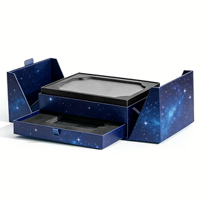 Caja de Papel Ecológica y Elegante <span class=keywords><strong>para</strong></span> Regalos de Aniversario, Cosméticos, Recuerdos, Cuidado de la Piel, Joyería, con Doble Puerta - Product Image 4