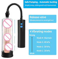 Pompe à pénis électrique rechargeable par USB en silicone avec poignée intelligente pour l'agrandissement du pénis, pompe à pénis pour hommes