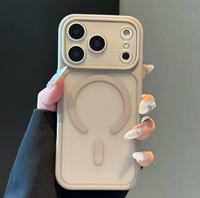 Coque de téléphone magnétique mate douce pour la peau pour iPhone 17 Pro Max, protection antichoc avec compatibilité de charge sans fil