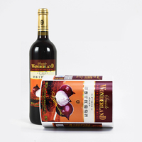 Auto-adhésif feuille d'or bouteille de vin étiquette autocollant