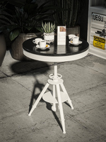 Tambour à huile créatif de style industriel Table et chaise en fer Restaurant café librairie Booth Seating Ensemble de meubles commerciaux