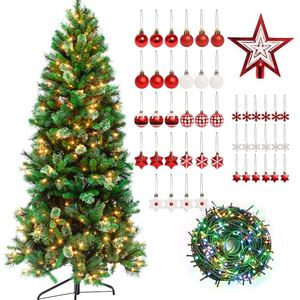 Vente en gros d'arbres de Noël artificiels de haute qualité, pliables, décorés de flocons de neige, pré-éclairés, 6 pieds, 7 pieds, 9 pieds, 12 pieds, avec lumières LED - Product Image 4