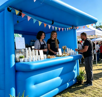 Stand de vente gonflable personnalisé DWF, kiosque alimentaire gonflable portable, stand de vente pour événements extérieurs, festivals, etc.