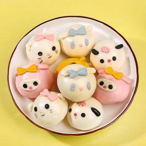 ขนมปังนึ่งไส้ถั่วแดง แบรนด์ Zhaozhen บรรจุกล่อง 900 กรัม ขนมจีนสำหรับเด็ก อาหารเช้า น่ารัก สไตล์การ์ตูน Frozen - Product Image 6