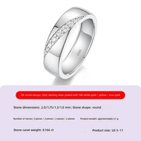 Bagues en argent sterling 925 plaqué rhodium pour femmes et hommes, avec moissanite VVS1, bijoux de fiançailles et de mariage, fabricant en gros