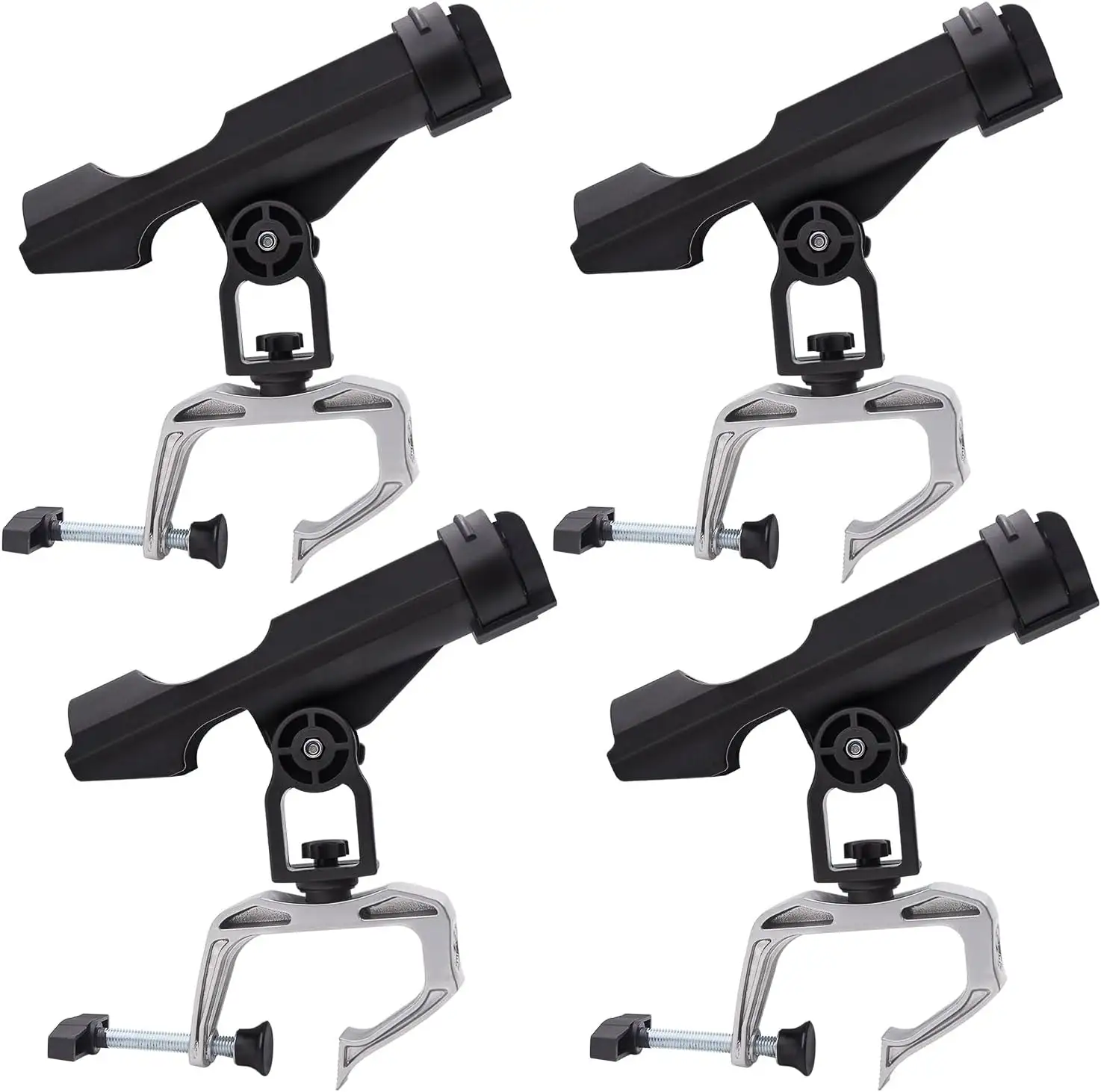 Pesca Barco Rod Holder, Pesca Rod Racks com 360 Graus Ajustável Grande Braçadeira Racks Suporte para Kayak Canoe Raft Fishing B06