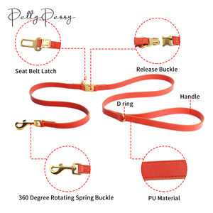 Conjunto de Collar y correa para perro de tendencia 2024, impermeable, estético, multimanos libres, gancho a presión, correa para perro, gancho de cuero para correa de perro - Product Image 5