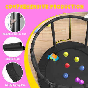 <span class=keywords><strong>Trampoline</strong></span> Zoshine pour enfants, <span class=keywords><strong>petit</strong></span> modèle, intérieur/extérieur, avec barre de maintien réglable, surface souple et <span class=keywords><strong>filet</strong></span> de protection pour l'entraînement sensoriel des bébés - Product Image 5