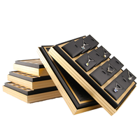 Support de présentation de bijoux en bois massif pour boucles d'oreilles, fabrication sur mesure, présentoir carré pour boucles d'oreilles, présentoir de comptoir, plateau