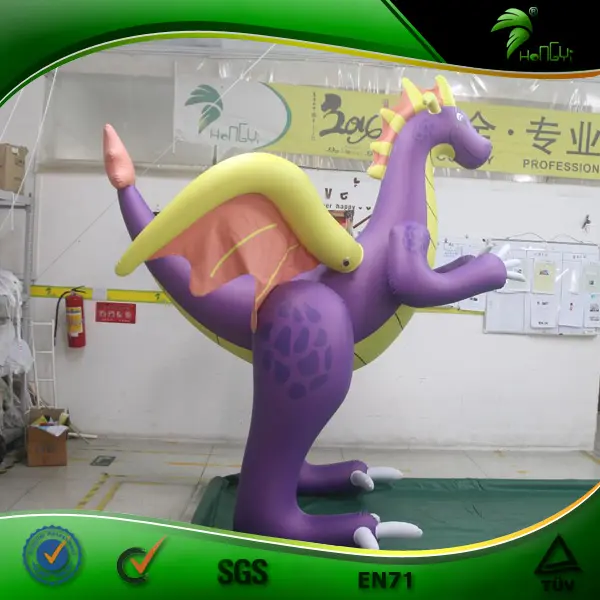 Gaint inflable dragón púrpura Hongyi inflable Sexy Cool volando en juguetes Dragón