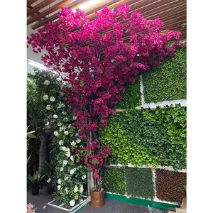 Wholesale Home Decoration Triangle Plum Flowers Silk Artificial Bougainvillea