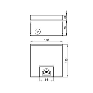 Placa de Caja de Piso Eléctrica Empotrada con Mecanismo de Autobloqueo y Salida para Cables con Tomas de Corriente Europeas - Product Image 6