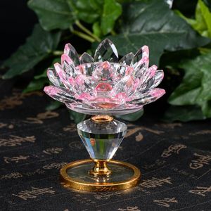 Portalámparas de mantequilla de loto de cristal creativo, decoración de portavelas de cristal para el hogar, portalámparas <span class=keywords><strong>Fogon</strong></span> - Product Image 6