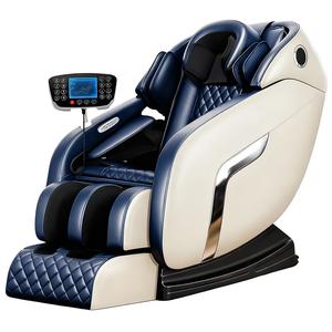 <span class=keywords><strong>Fauteuil</strong></span> de massage <span class=keywords><strong>électrique</strong></span> moderne en cuir, corps entier, zéro gravité, avec rail SL, pression d'air, chauffage, massage du cou et des pieds - Product Image 1