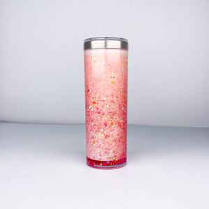 Vaso de 20 oz para sublimación DIY con purpurina, tipo globo de nieve, para café, con diseño de tablero de historias - Product Image 2